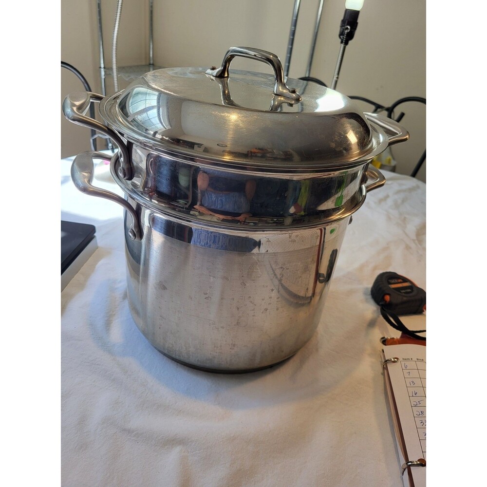 Chef's Star Large Pot With Steamer Basket And Lid, Good Cond